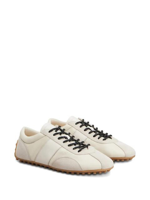 Tod's stitched-detail lace-up sneakers - Neutrals
