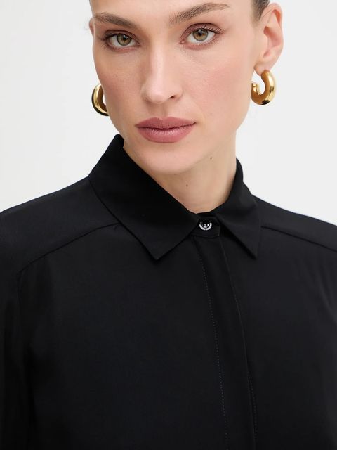 Patrizia Pepe koszula damska kolor czarny regular z kołnierzykiem klasycznym 8C0761 A8I1 - zdjęcie produktu nr 2