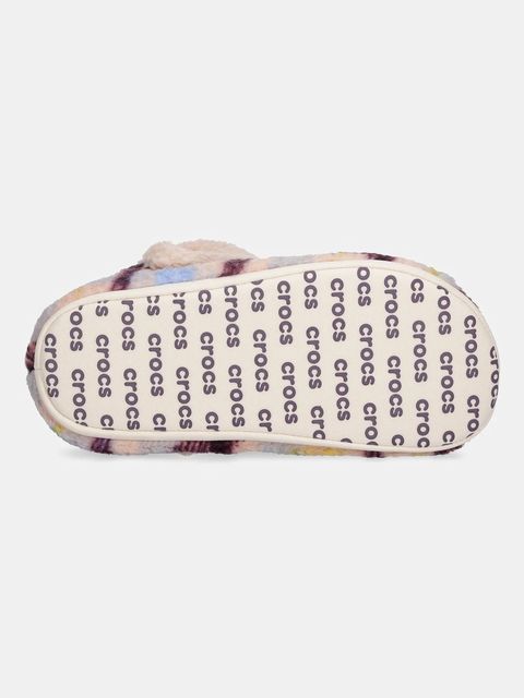 Crocs kapcie Classic Cozzzy Plaid Slipper kolor różowy 211911