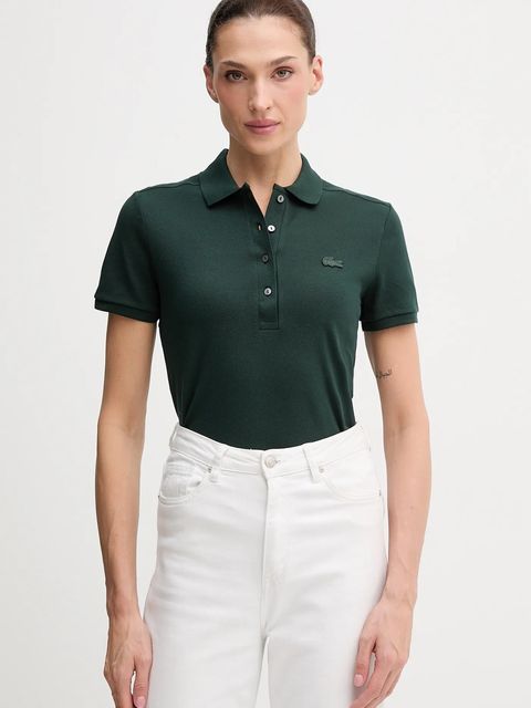 Lacoste polo damski kolor czarny PF5462