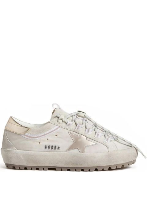 Golden Goose Super-Star Ski in light gray nylon with metallic leather - Grey
