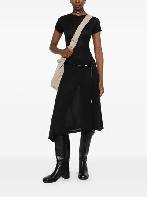 OUR LEGACY Ragged short-sleeves midi dress - Black - zdjęcie produktu nr 2