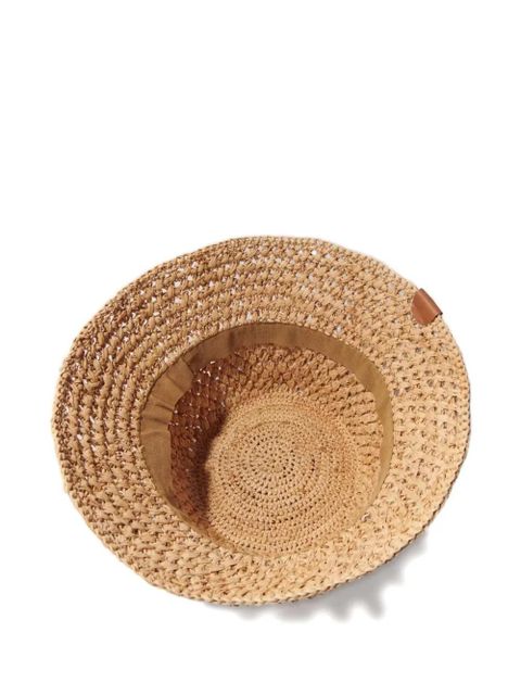 Maje raffia patch hat - Neutrals
