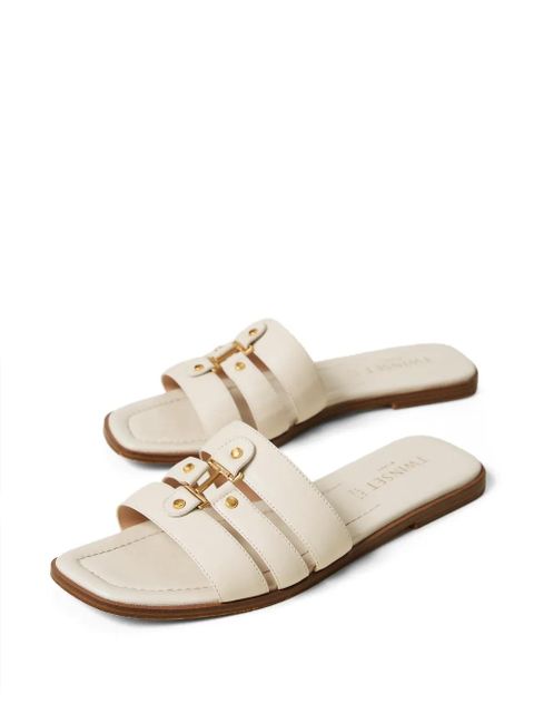 TWINSET logo-detail leather sandals - Neutrals - zdjęcie produktu nr 2