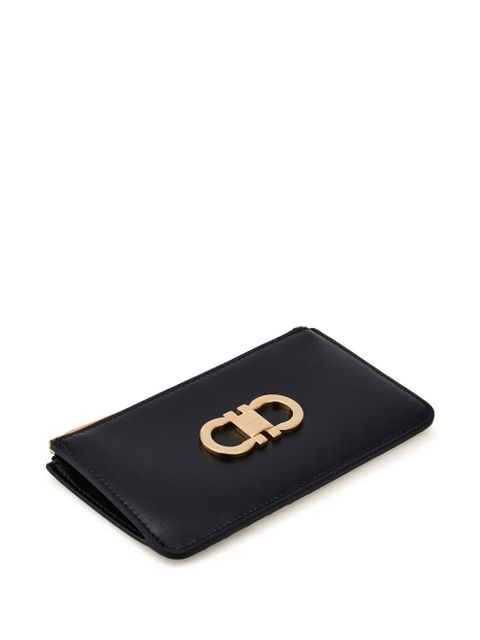 Ferragamo Gancini leather cardholder - Black