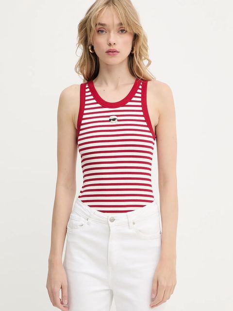 Karl Lagerfeld top bawełniany IKON - zdjęcie produktu nr 1