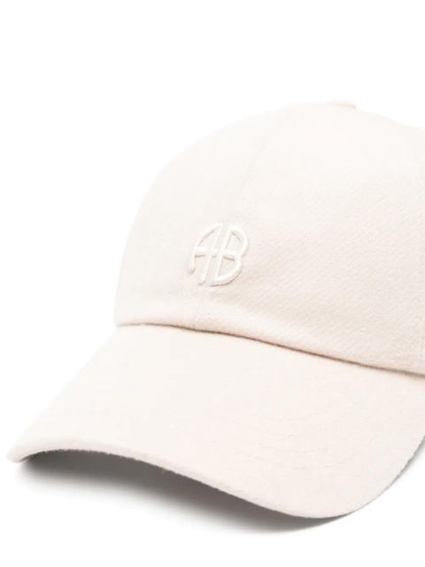 ANINE BING Jeremy logo-embroidery cap - Neutrals