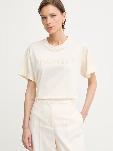 Twinset t-shirt damski bawełniany - zdjęcie produktu nr 1