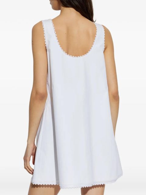 Róhe scoop-neck scalloped mini dress - White