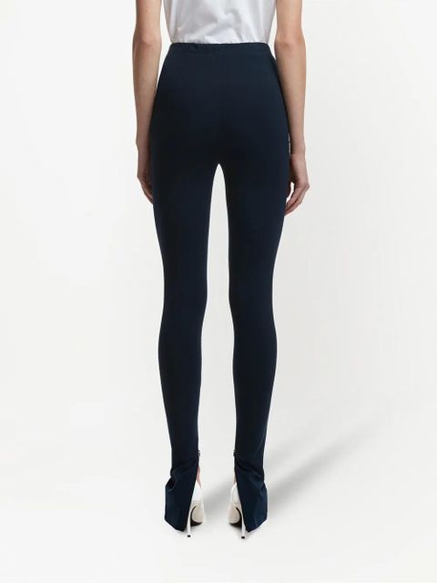WARDROBE.NYC high-rise ankle-zip leggings - Blue