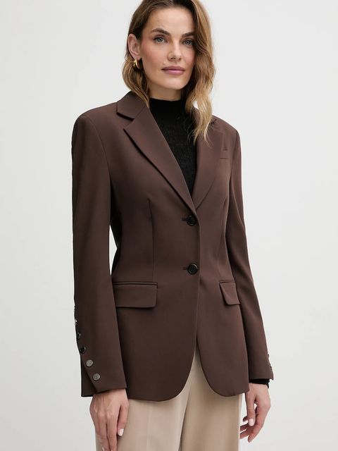 Karl Lagerfeld marynarka kolor brązowy jednorzędowa gładka B1W14011 - zdjęcie produktu nr 1