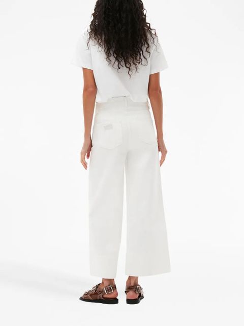 GANNI logo-print T-shirt - White