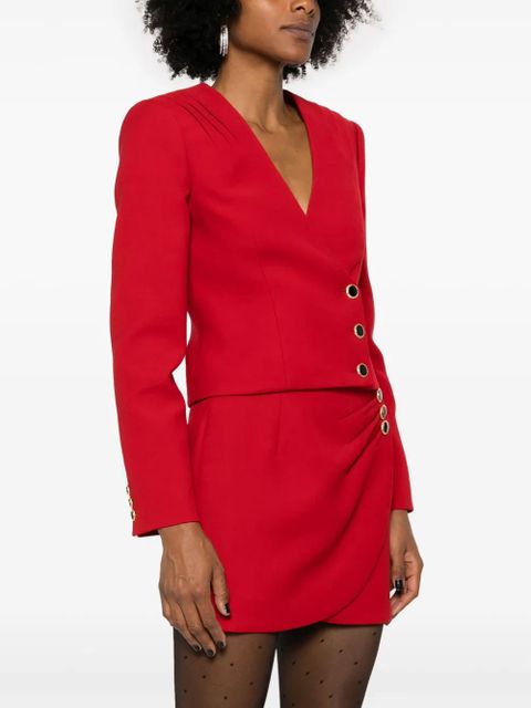 Alessandra Rich single-breasted wool blazer - Red