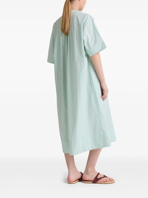 Yves Salomon striped midi dress - Green