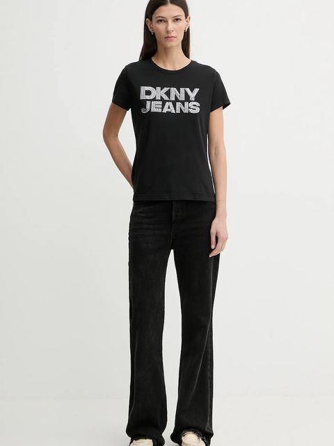 Dkny t-shirt damski kolor czarny DJ6T1692 - zdjęcie produktu nr 2