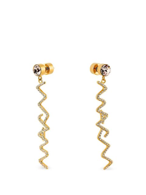 Marni logo-pendant earrings - Gold
