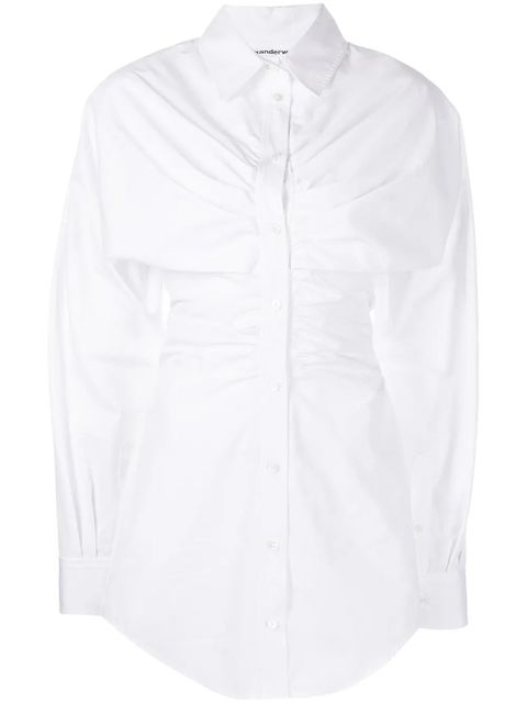 Alexander Wang ruched hourglass shirtdress - White - zdjęcie produktu nr 1