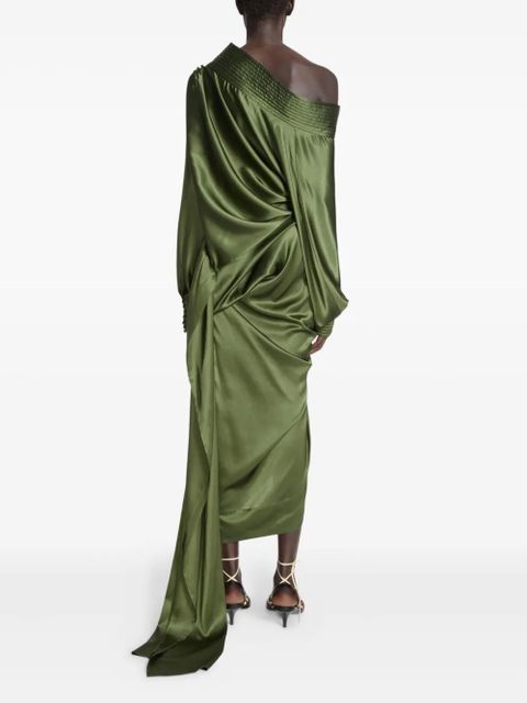DRIES VAN NOTEN draped midi skirt - Green - zdjęcie produktu nr 2