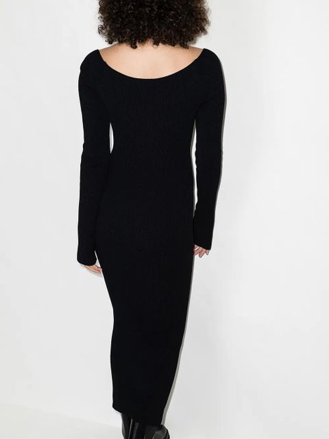 KHAITE Beth ribbed-knit dress - Black