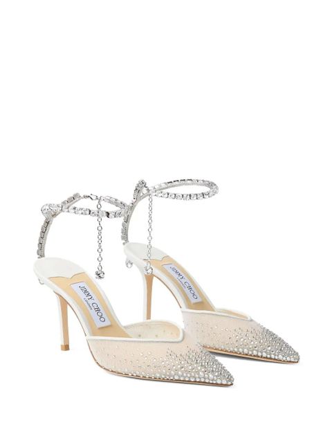 Jimmy Choo 85mm Saeda pumps - White - zdjęcie produktu nr 2