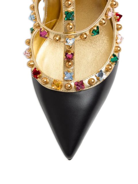 Valentino Garavani 100mm Rockstud embellished pumps - Black