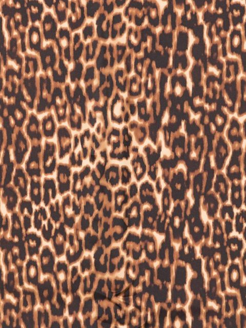 Lanvin leopard-print silk scarf - Brown