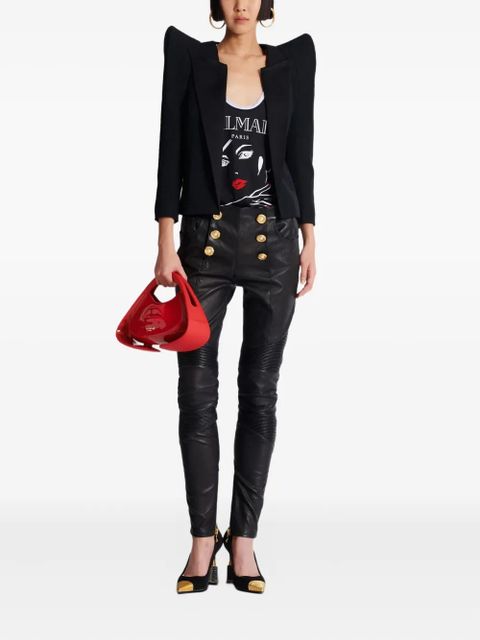 Balmain graphic-print tank topi - Black - zdjęcie produktu nr 2