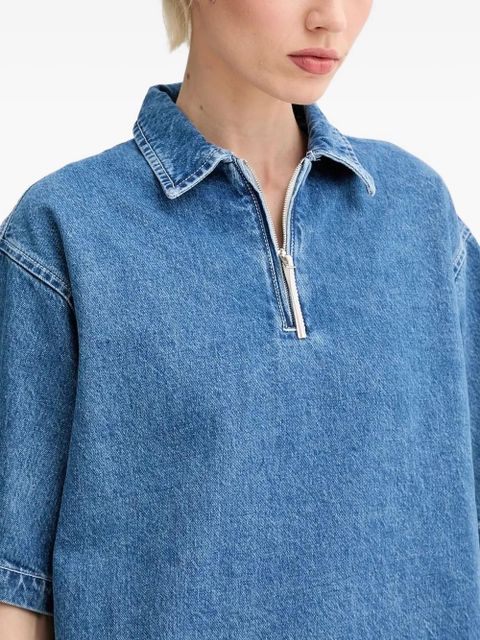 Sunnei half-zip denim top - Blue