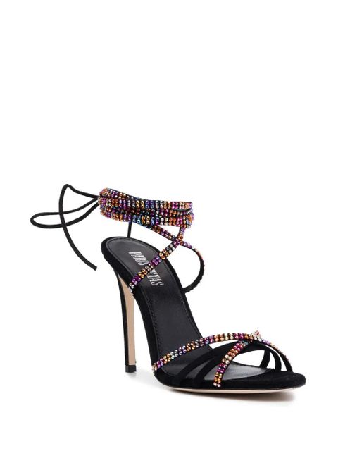 Paris Texas 100mm Nicol lace-up fastening sandals - Black