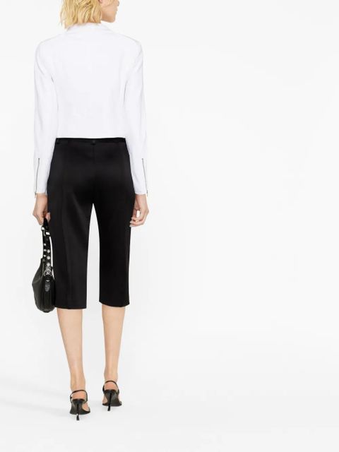 ISABEL MARANT Leys band-collar denim jacket - White