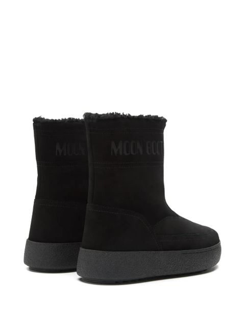 Moon Boot LTrack Lara zip-front shearling boots - Black
