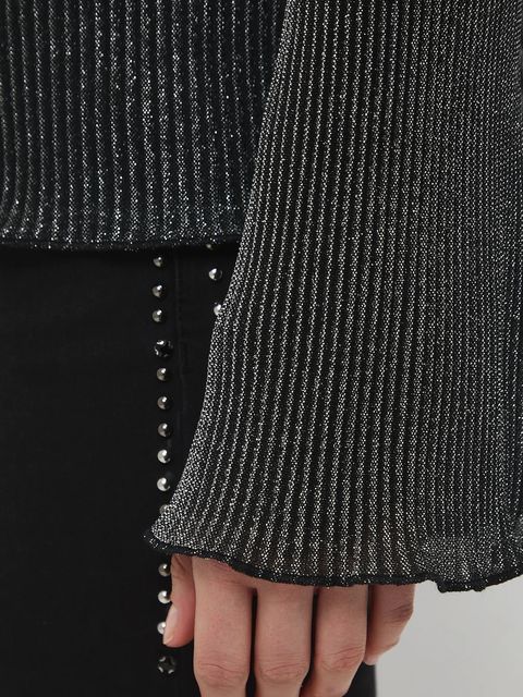 Medicine longsleeve damski kolor srebrny