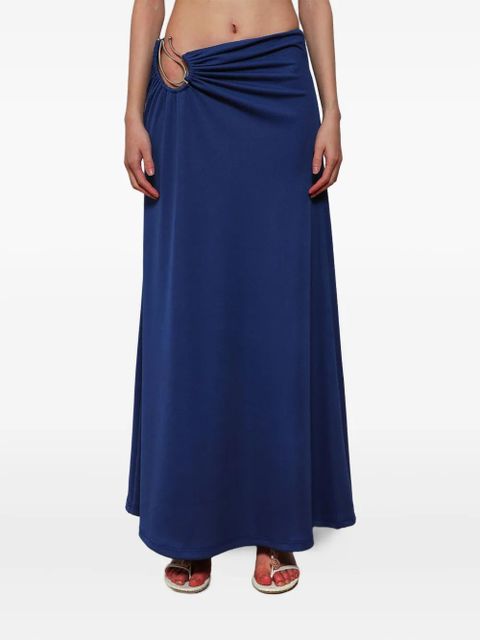 Christopher Esber ruched ring-detail skirt - Blue - zdjęcie produktu nr 2