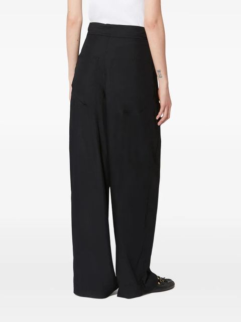 ISABEL MARANT drawstring button straight trousers - Black
