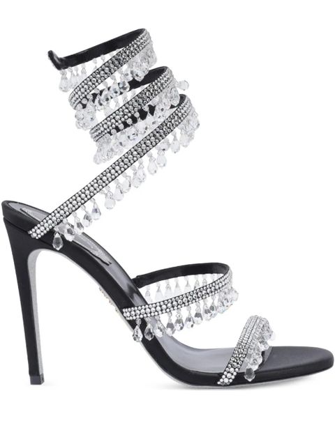 René Caovilla 105mm crystal-embellished sandals - Black - zdjęcie produktu nr 1