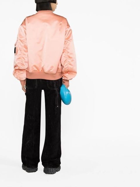 Off-White Laundry logo-patch bomber jacket - Orange