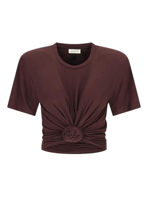 Magda Butrym knotted T-shirt - Brown - zdjęcie produktu nr 1