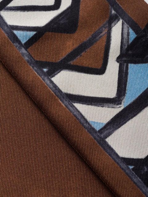 Prada geometric-print foulard - Brown