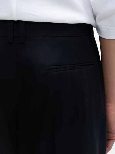 The Row pleated wide-leg trousers - Black