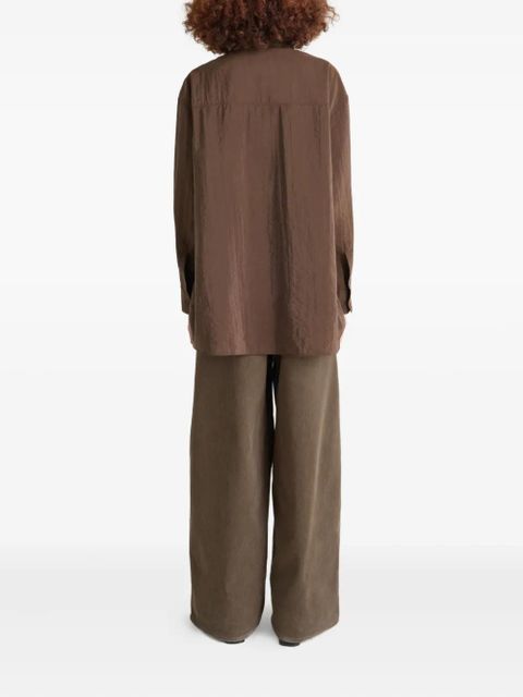LEMAIRE tied-neck shirt - BR402 BRUNETTE