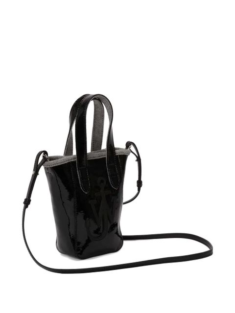 JW Anderson mini Belt coated-denim tote bag - Black