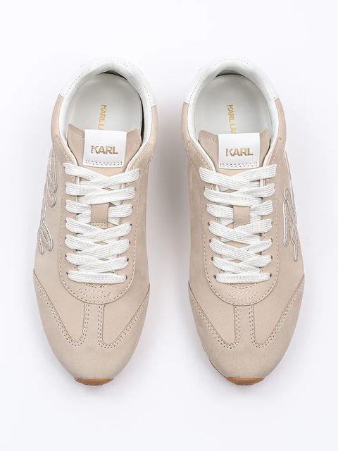 Karl Lagerfeld sneakersy zamszowe VENUS kolor beżowy KL65912