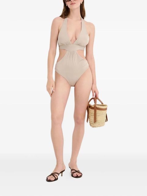 Max Mara cut-out swimsuit - Neutrals