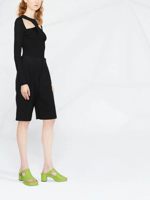 Self-Portrait cut-out knitted top - Black - zdjęcie produktu nr 2