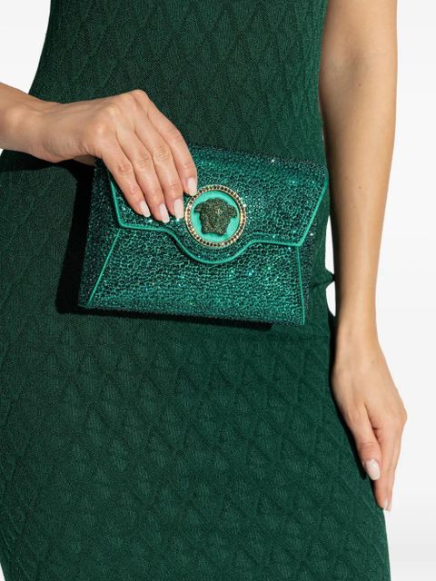 Versace stud-embellished clutch bag - Green - zdjęcie produktu nr 2