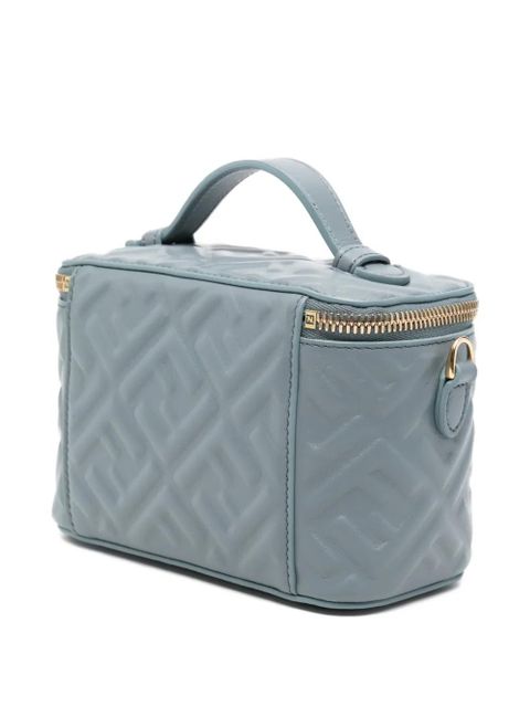 FENDI Vanity FF-logo leather mini bag - Blue