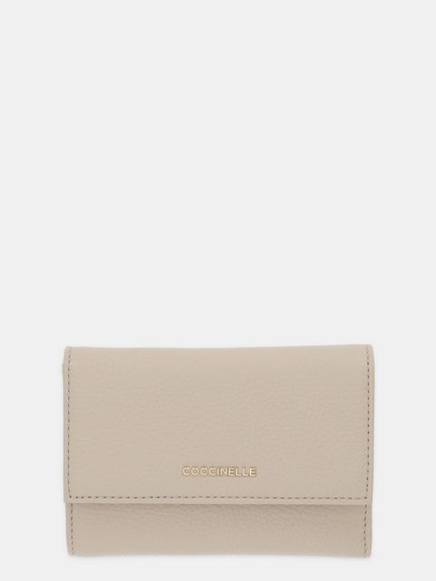 Coccinelle portfel skórzany damski kolor beżowy E2 MW5 11 66 01 - zdjęcie produktu nr 1