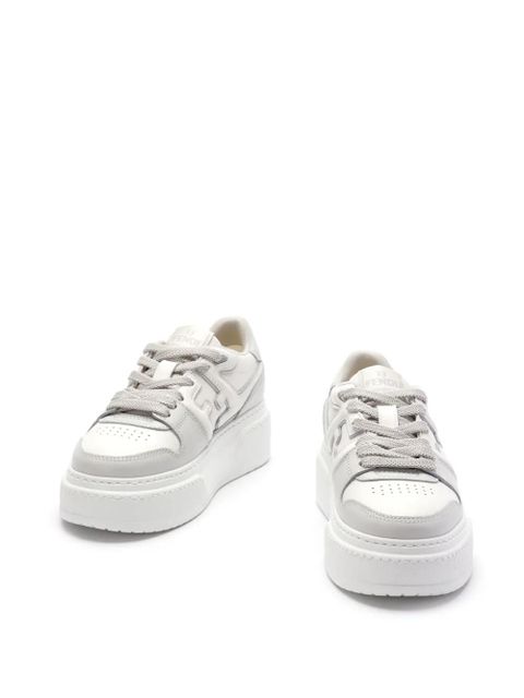FENDI Match leather sneakers - Grey
