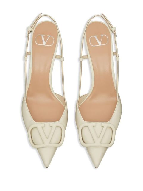 Valentino Garavani 80mm VLogo Signature slingback pumps - White - zdjęcie produktu nr 2
