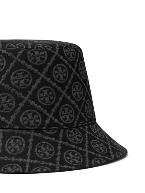 Tory Burch T monogram-pattern reversible bucket hat - Black - zdjęcie produktu nr 2